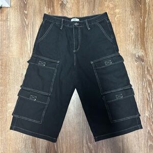 YMI Black Cargo Shorts for Women